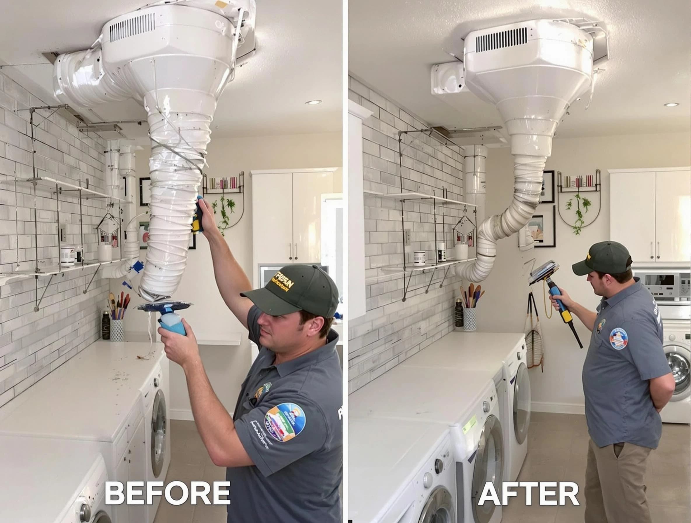 Professional dryer exhaust vent cleaning by King George Dryer Vent Cleaning in King George