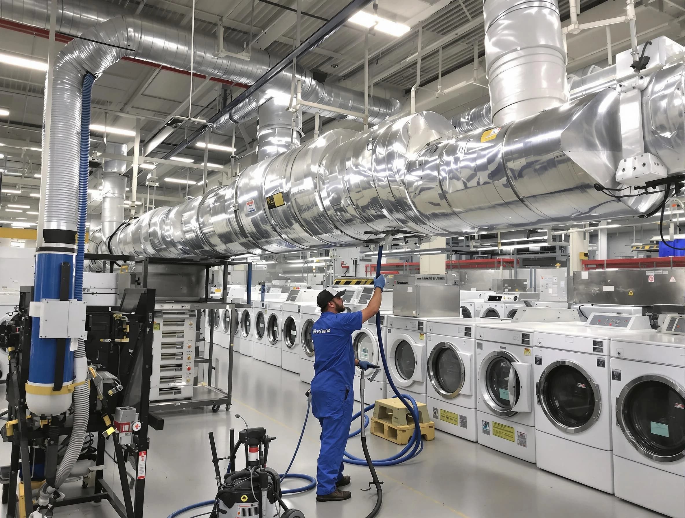 King George Dryer Vent Cleaning team performing heavy-duty industrial dryer vent cleaning in King George